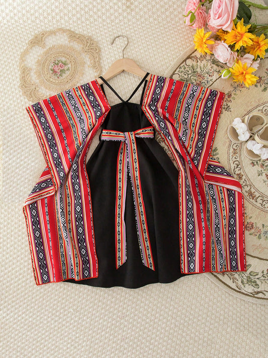 Baby Girl Casual Minimalist Traditional Long Sleeve Arabic Dress