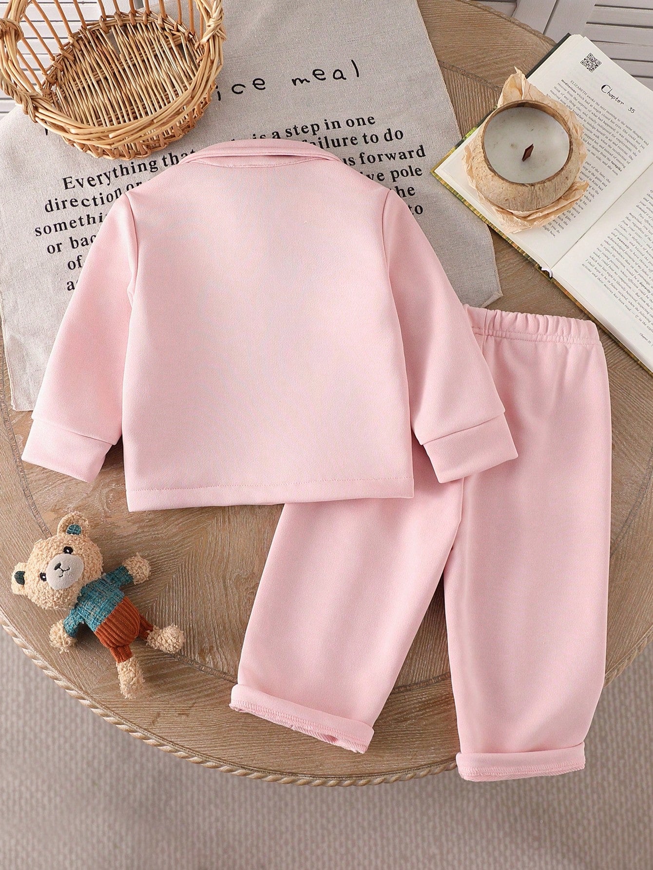 Baby Girls Casual Long Sleeve Top + Khaki Pants