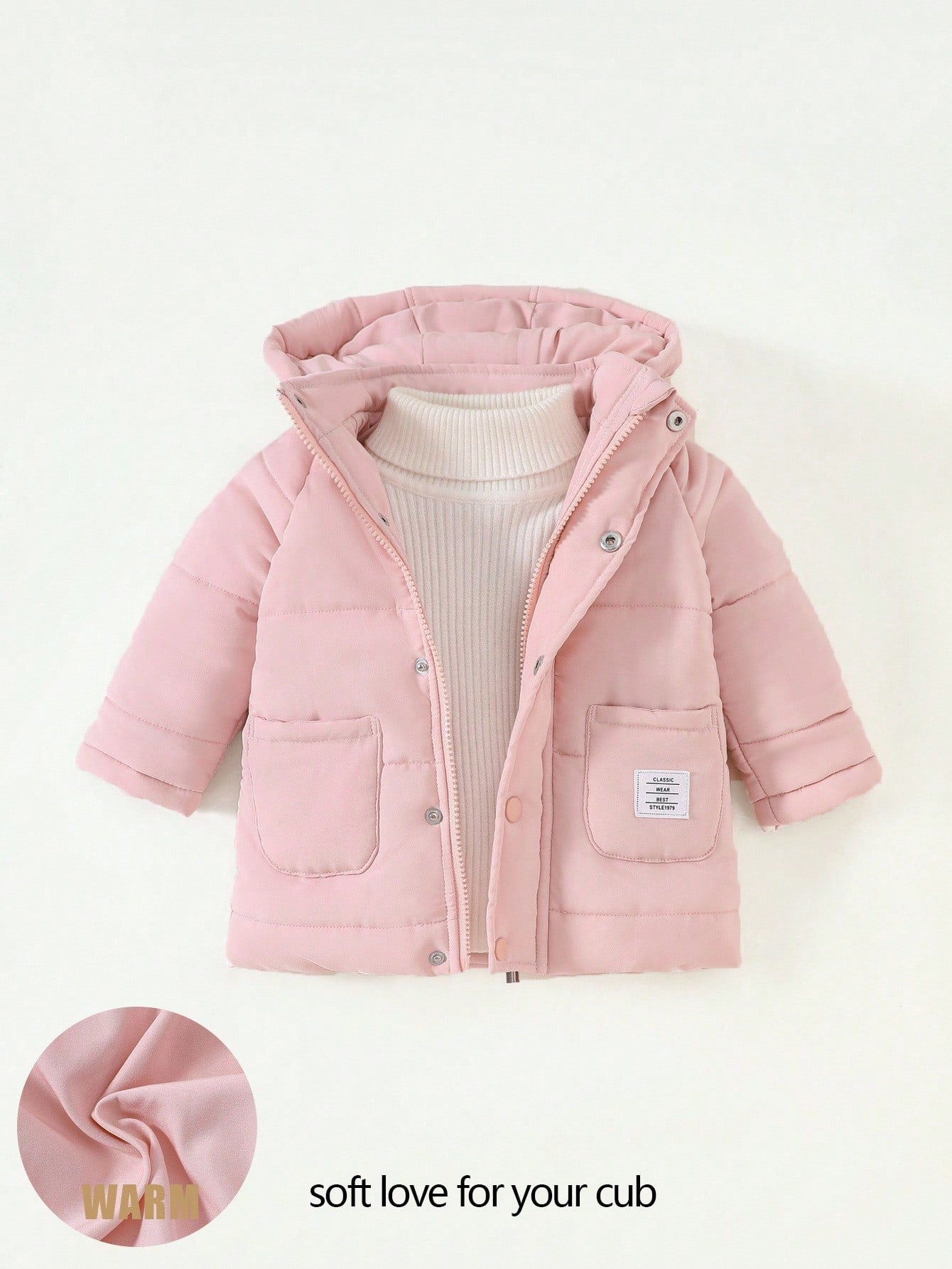 Coat Casual Style Long Sleeve Warmer Jacket Baby Girl Jacket Winter