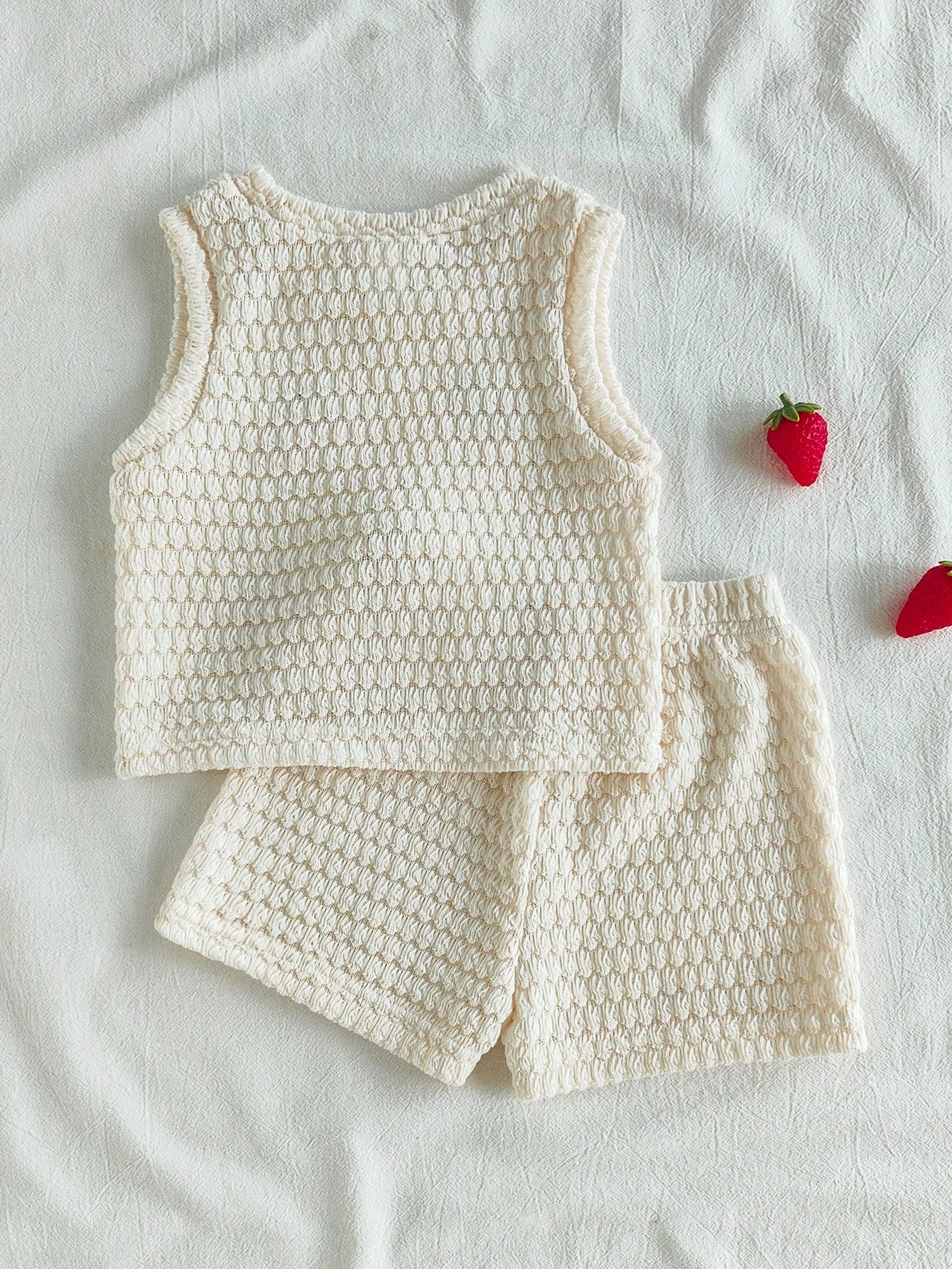 Red And White Strawberry Polka Dot Outfit