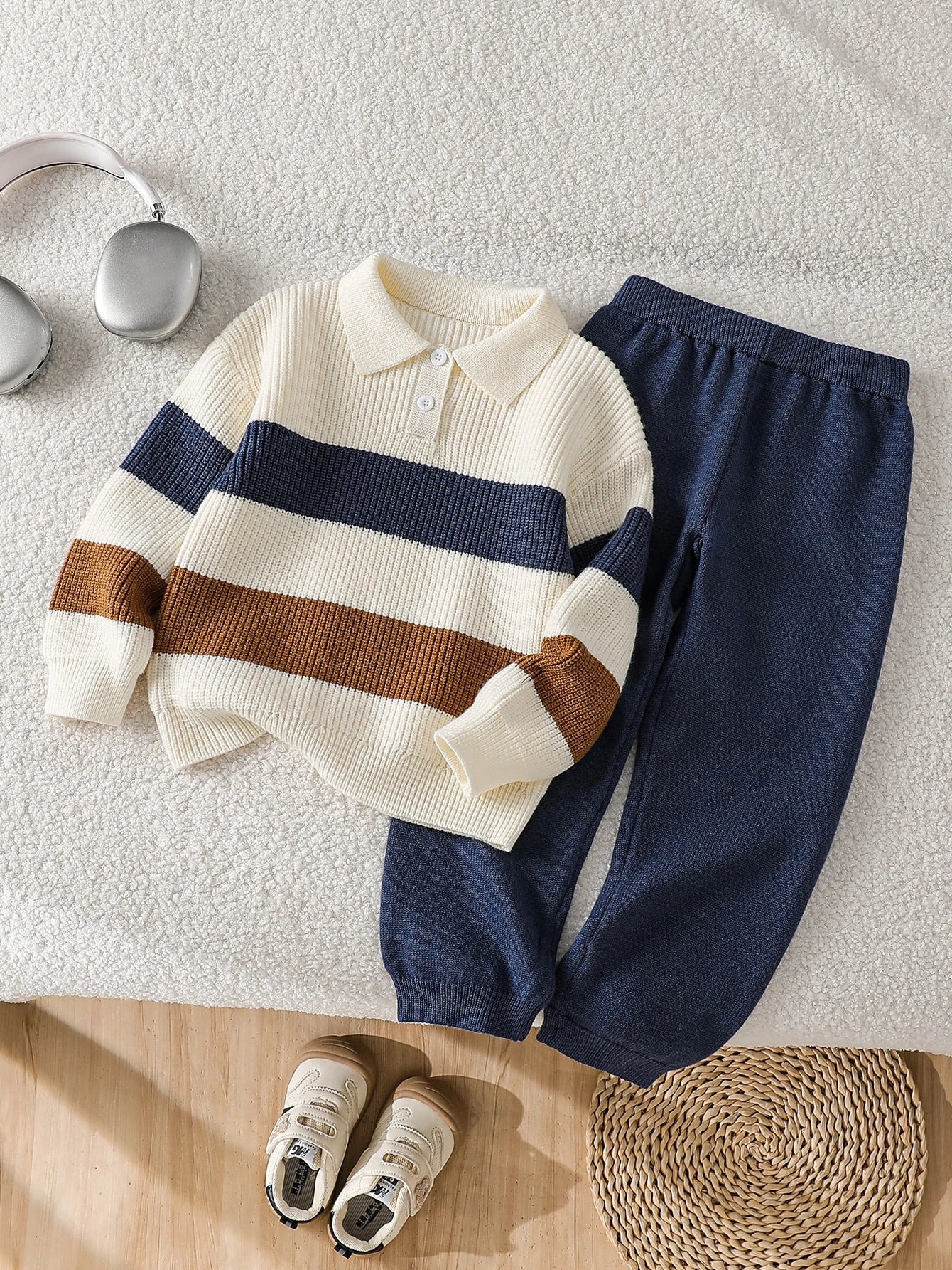 Young Boys Sweater Co-Ords 2pcs Set
