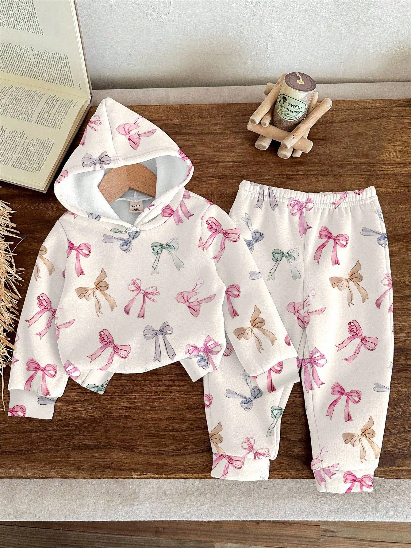 Ombre Floral Loose Fit Casual Hoodie And Sweatpants Set Multicolor 2