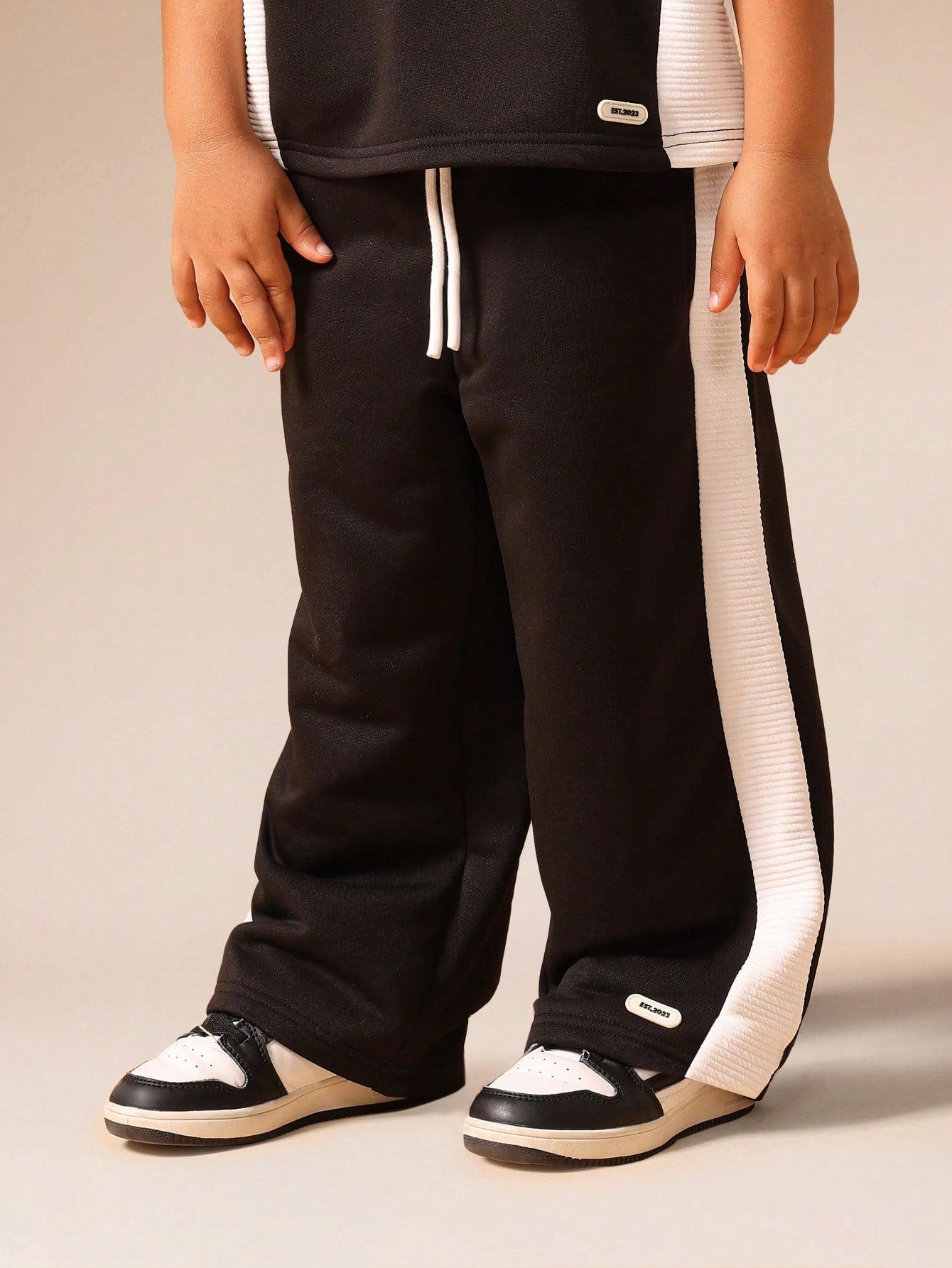 SUMWON Boys Striped Short Sleeve T-Shirt And Joggers Co-Ord Set