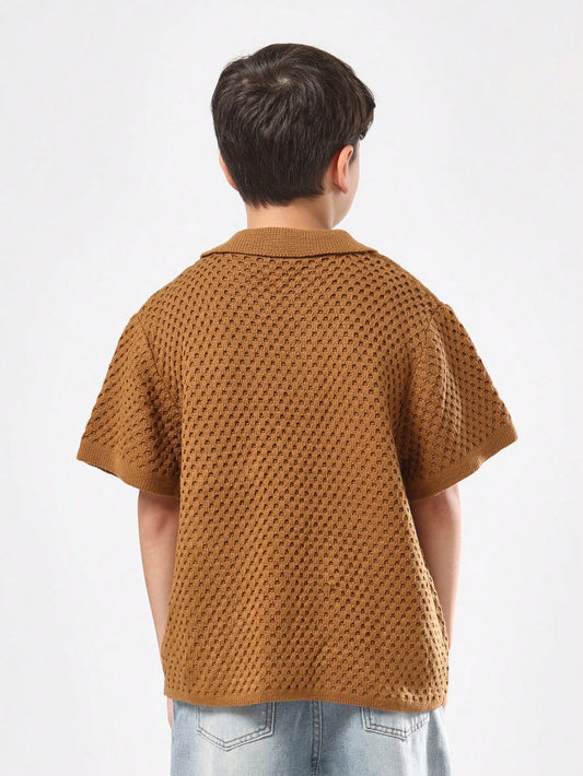 SUMWON Knitted Cardigan Button Down Sweater