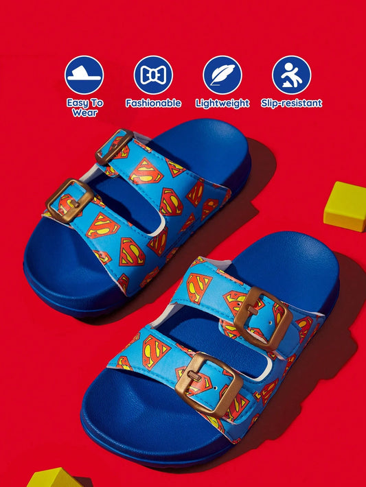 Cartoon Navy Blue Children's Slippers