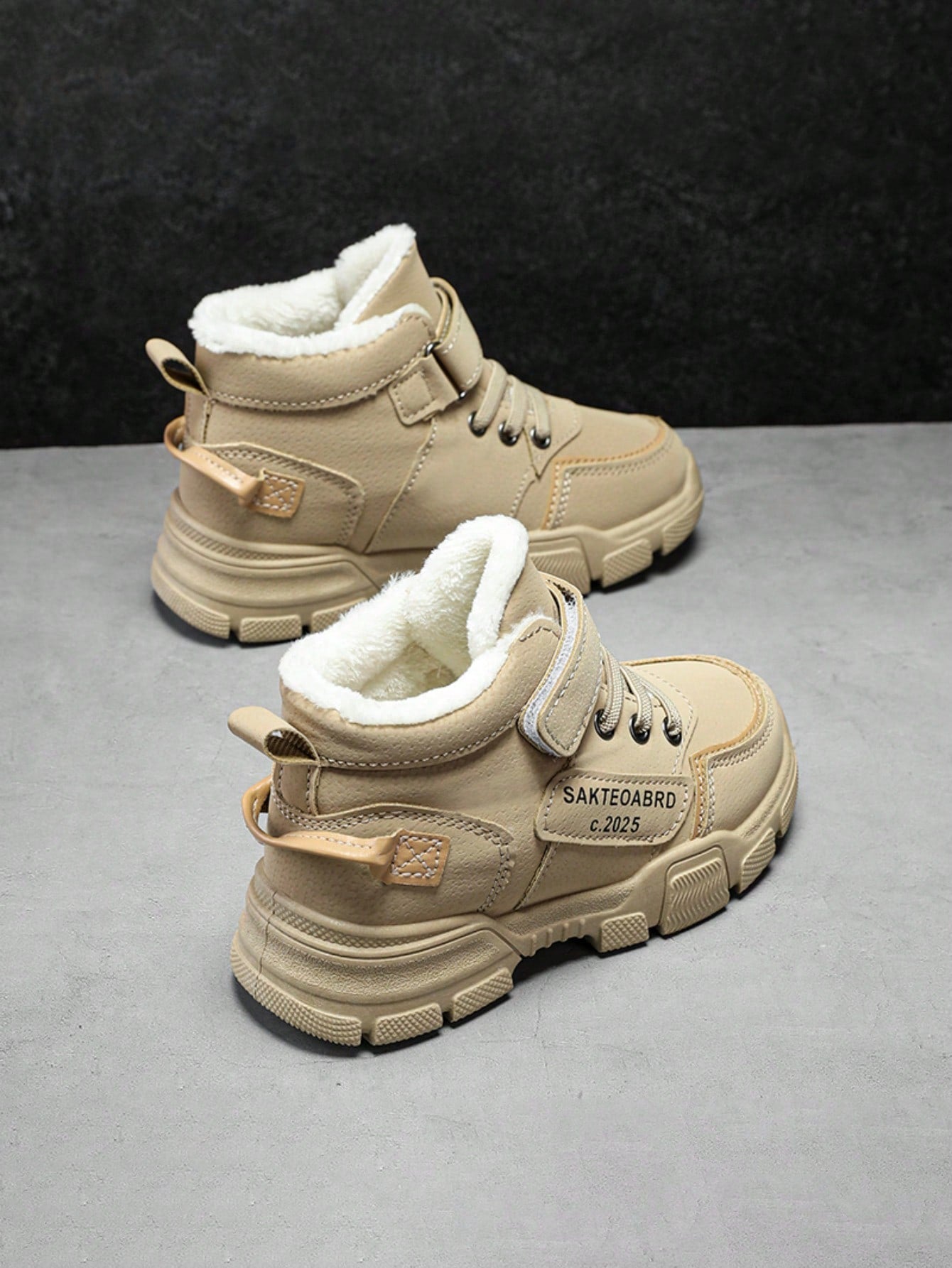 1 Pair Kids Winter Warm Plush Snow Boots
