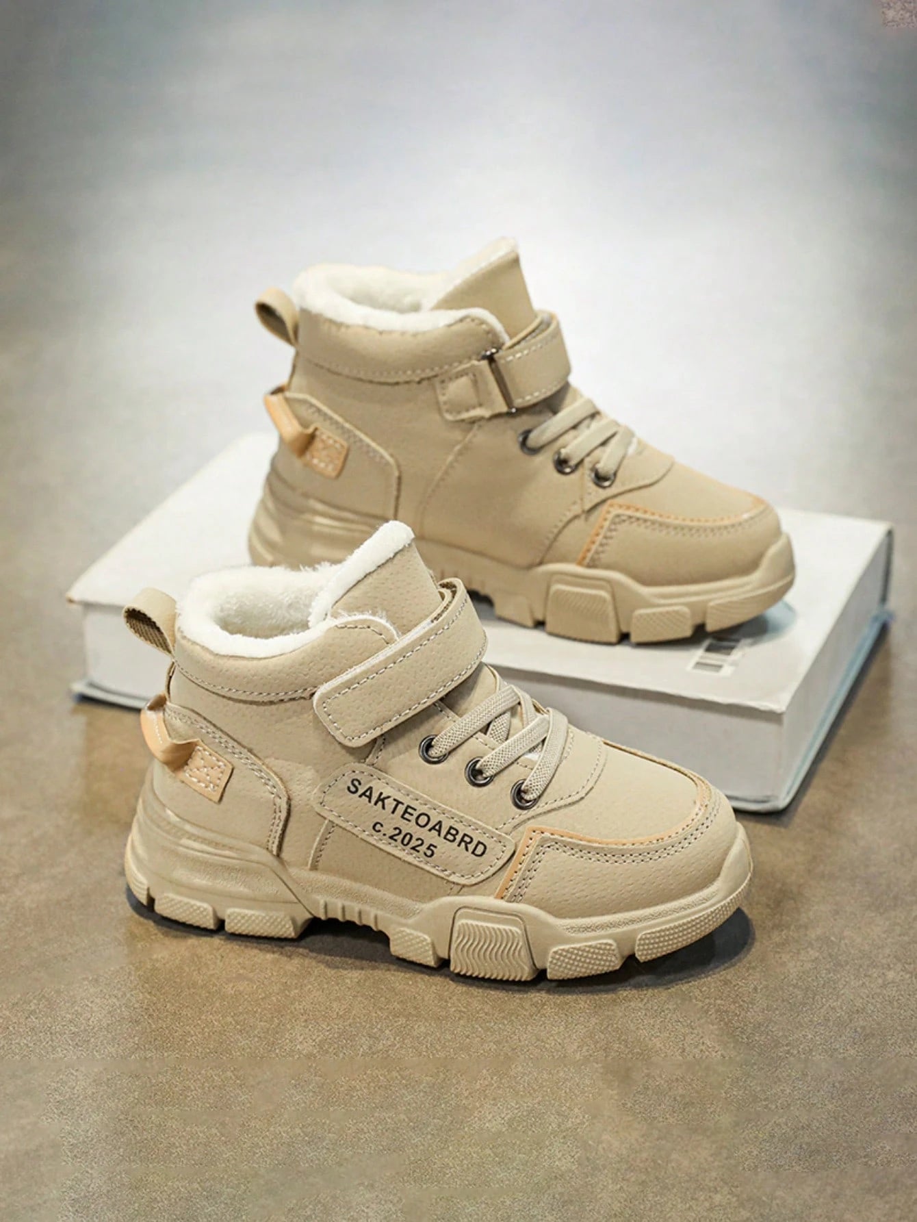 1 Pair Kids Winter Warm Plush Snow Boots
