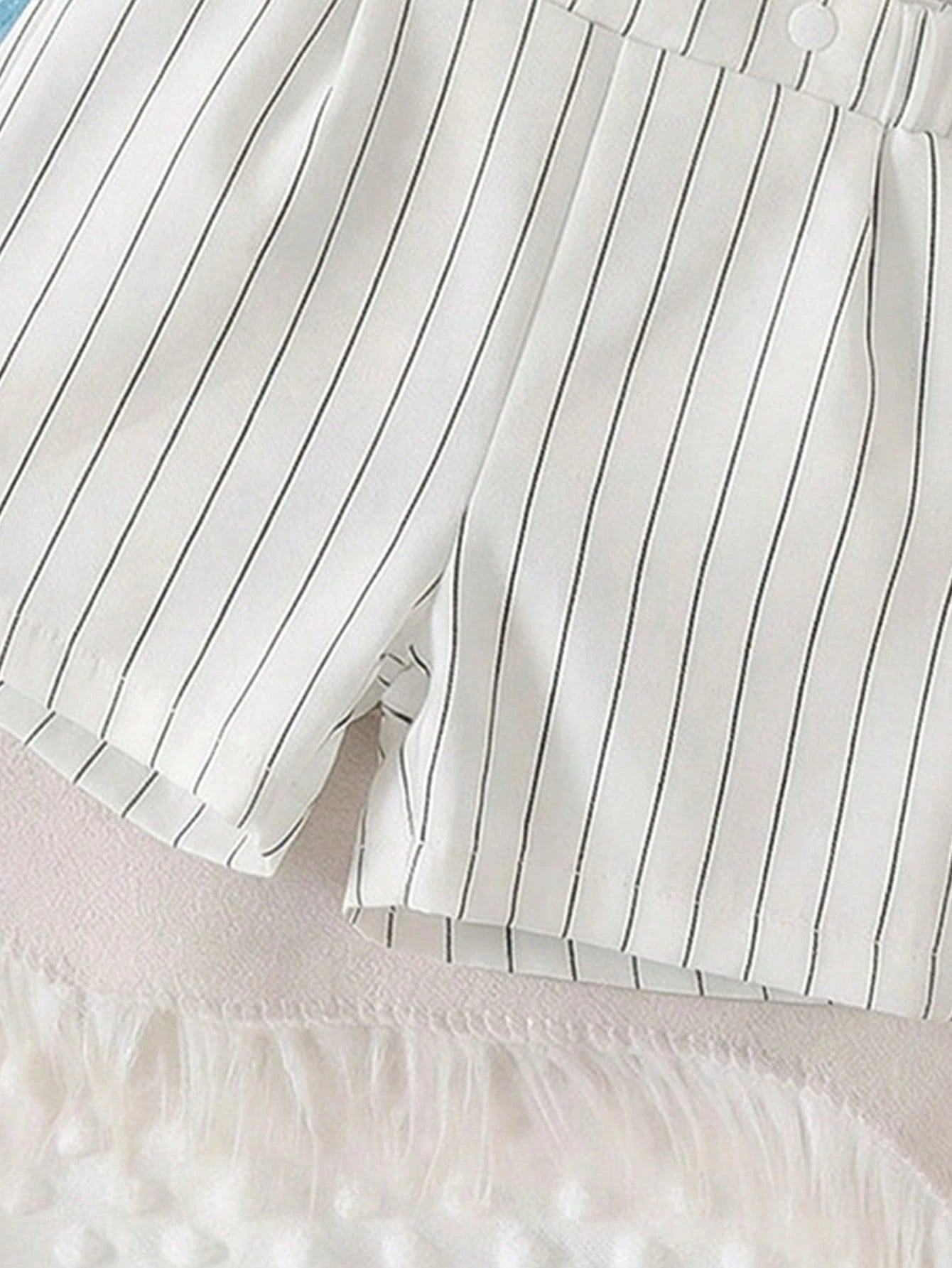 Classic Pinstripe Suspender Shorts & Bow Tie Gentleman Set