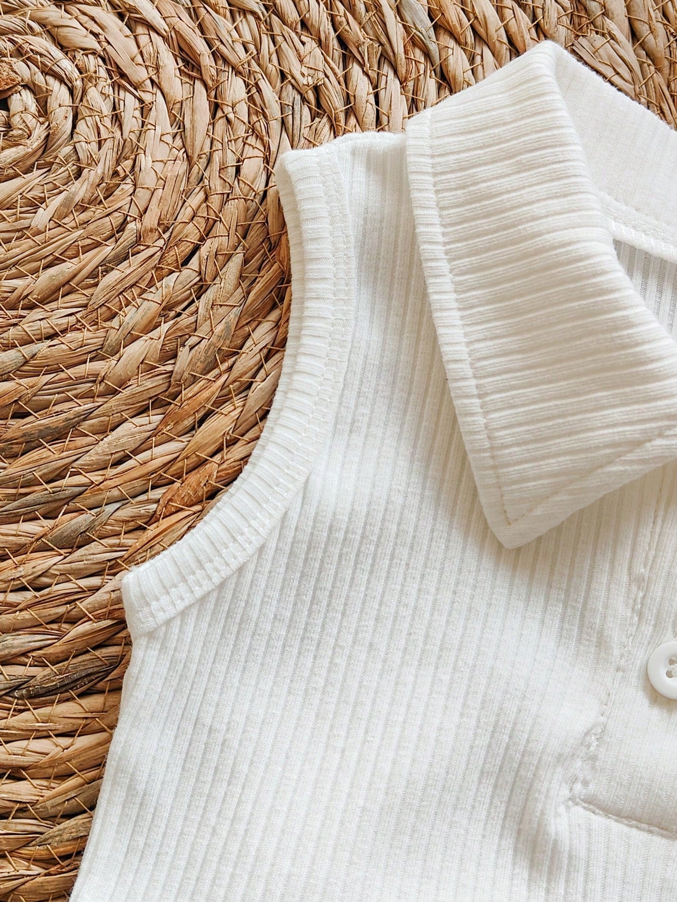 Little Horse Embroidery Tank Top And Blue White Skirt