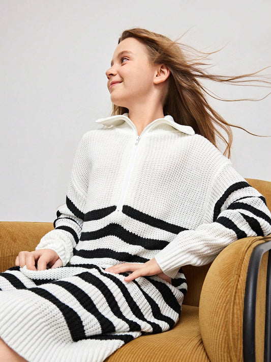 Sweater Dress Black & White