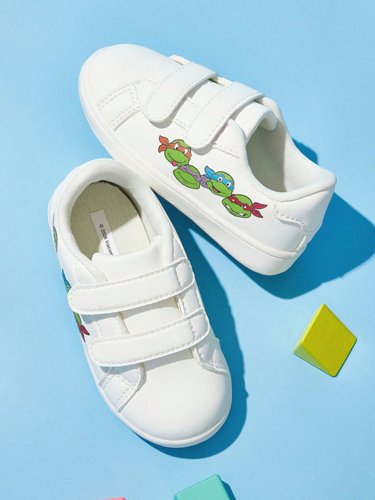 Children's Fashion Printed Casual White Shoes