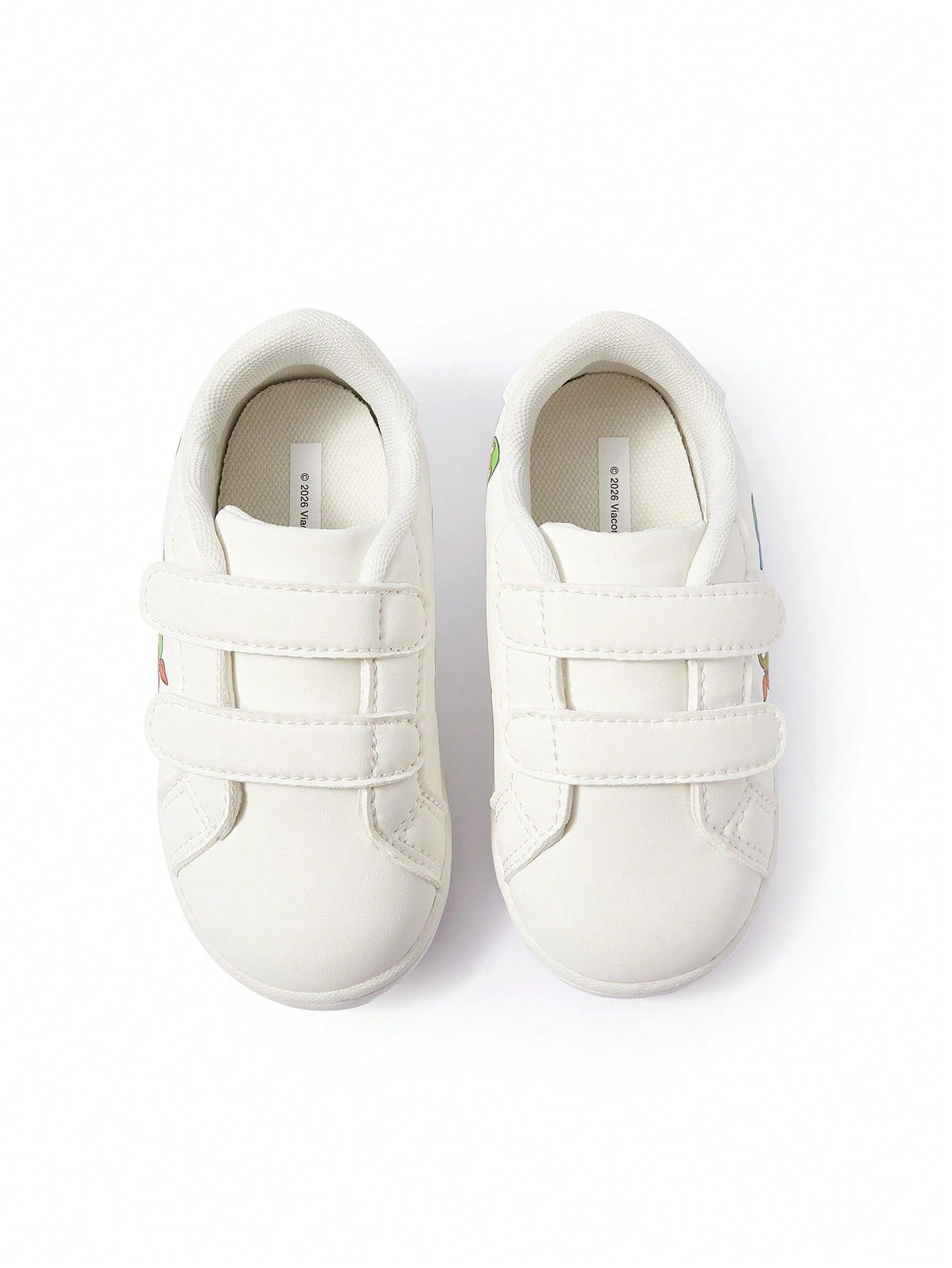 Children's Fashion Printed Casual White Shoes