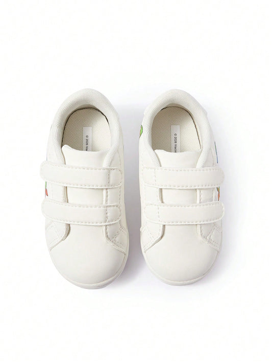 Children's Fashion Printed Casual White Shoes