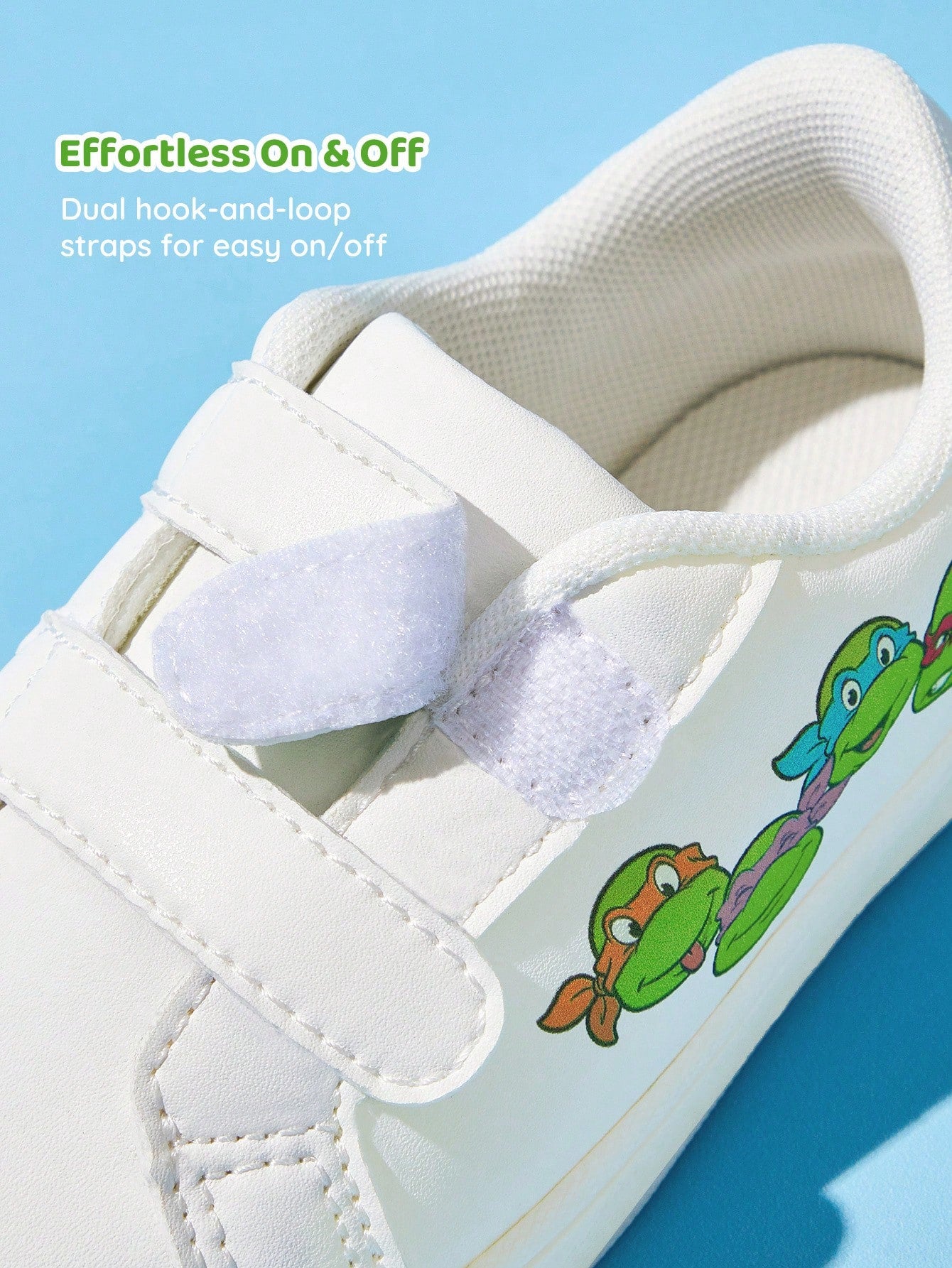 Children's Fashion Printed Casual White Shoes