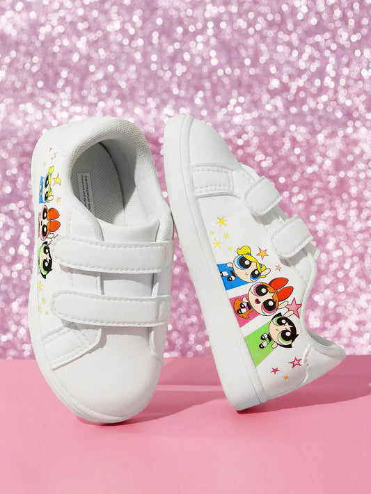 THE POWERPUFF GIRLS Children's Fashion Printed Casual White Shoes