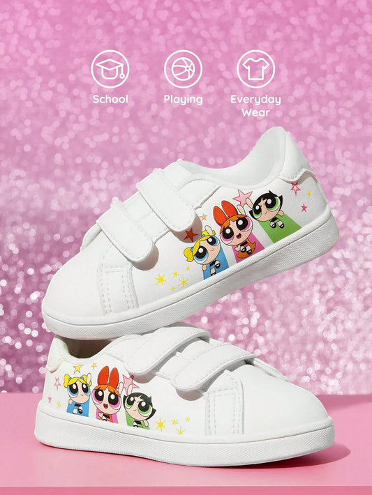 THE POWERPUFF GIRLS Children's Fashion Printed Casual White Shoes