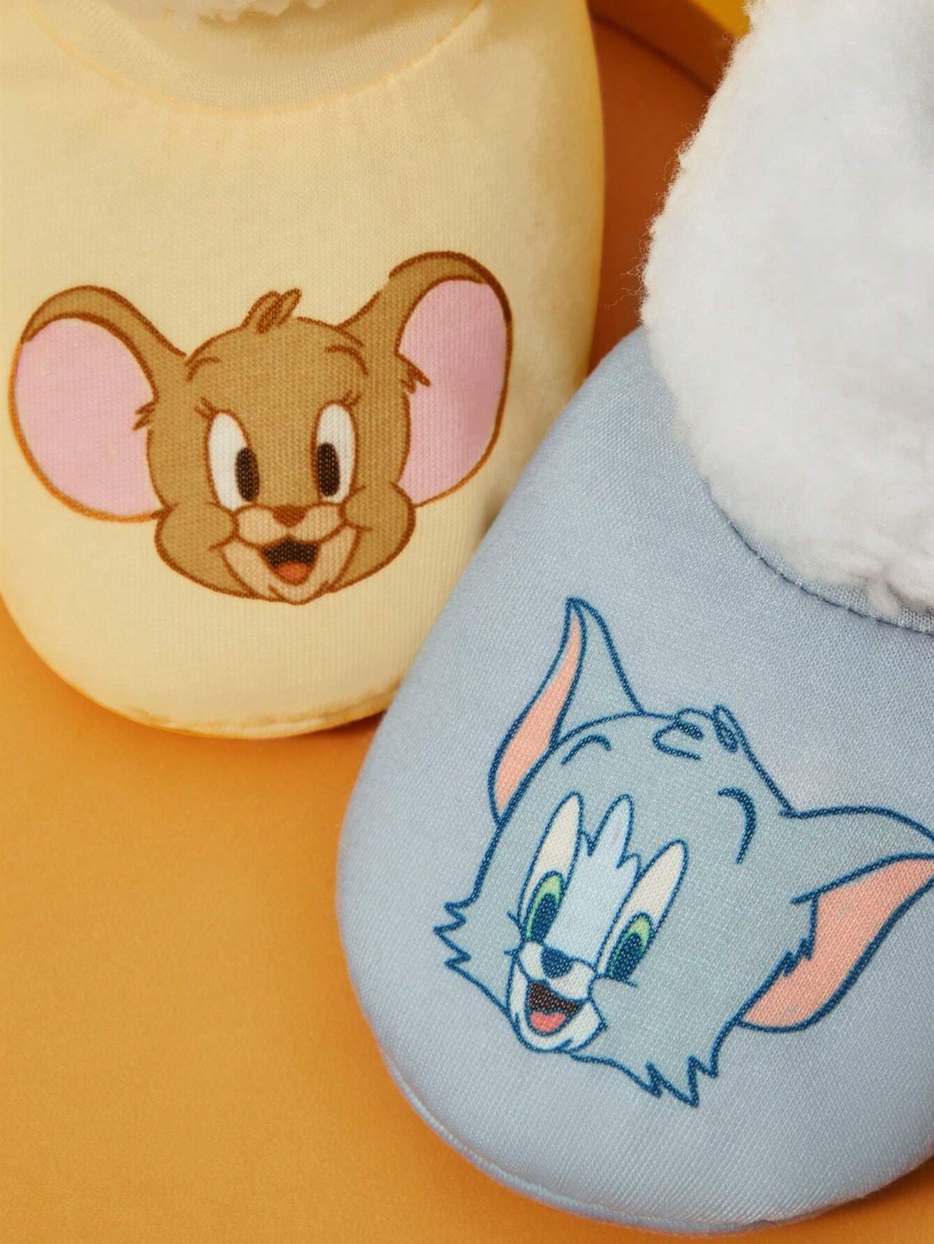 2 Pairs Thick Warm Cute Cartoon Baby Socks With Thermal Lined