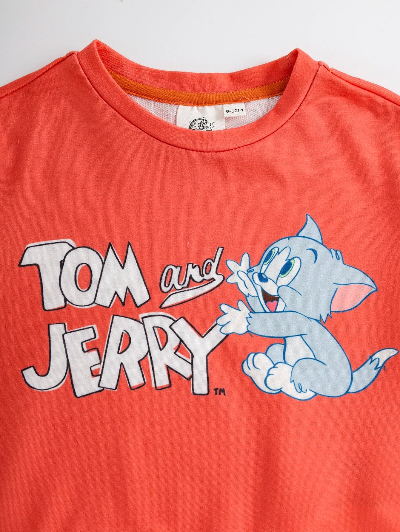 TOM & JERRY Baby Boy Cartoon Print Sweatshirt & Sweatpants Set