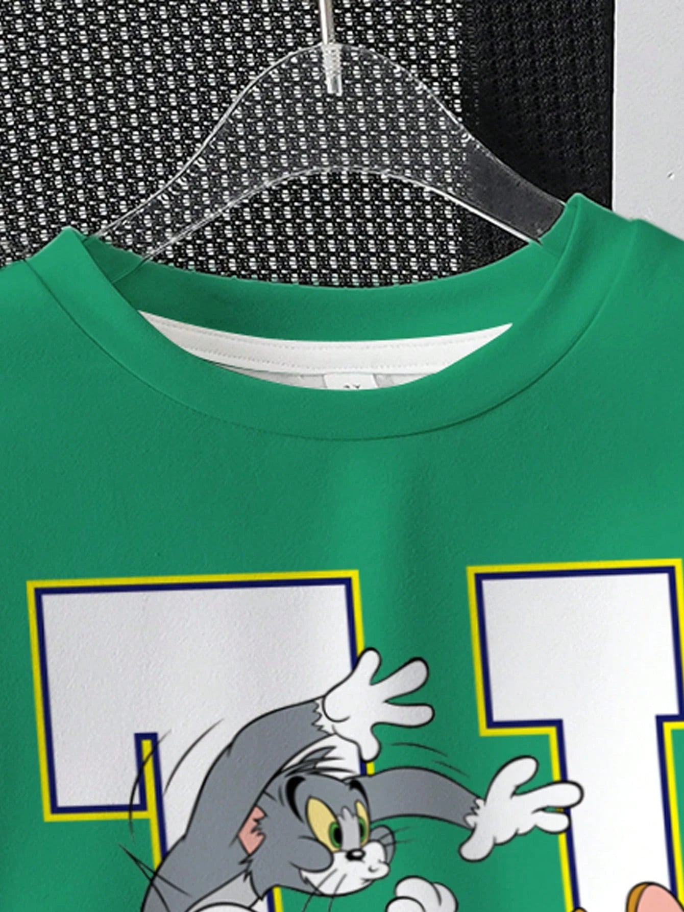 Cartoon Print Short Sleeve T-Shirt And Shorts For Young Boy