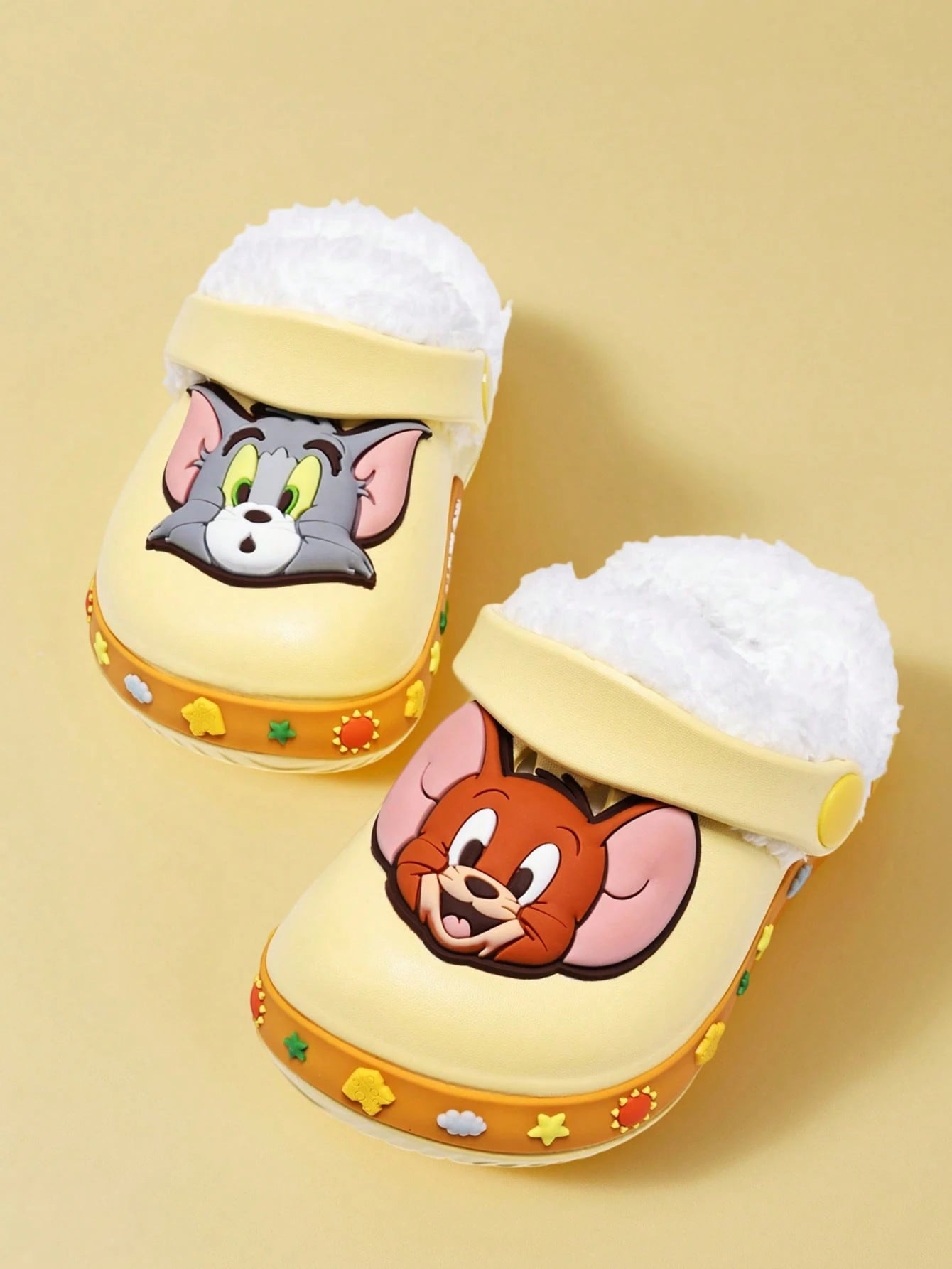 Cartoon Pattern Grip-Enhancing Garden Toddler And Baby Breathable Hole Shoes