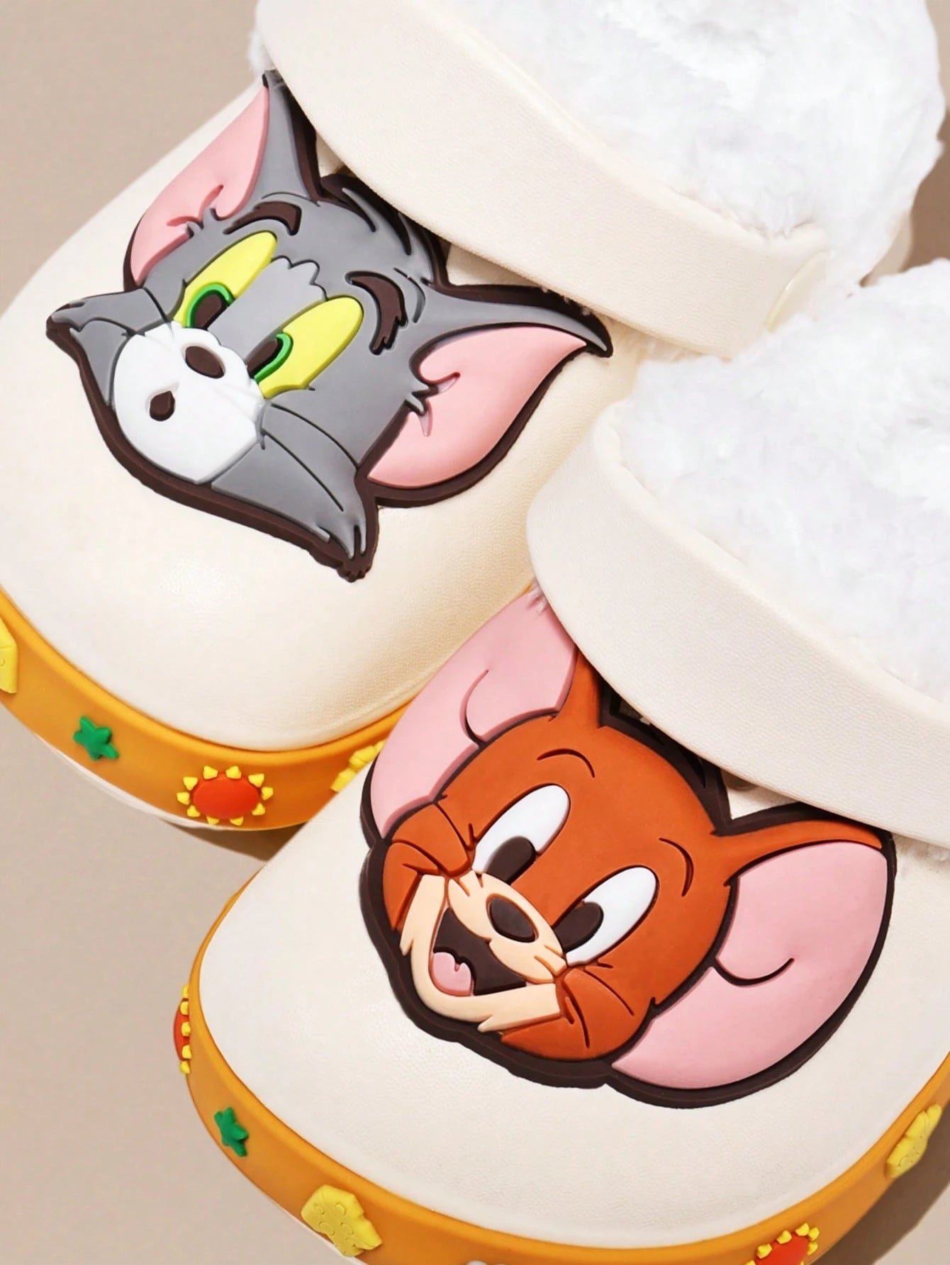 Cartoon Pattern Grip-Enhancing Garden Toddler And Baby Breathable Hole Shoes