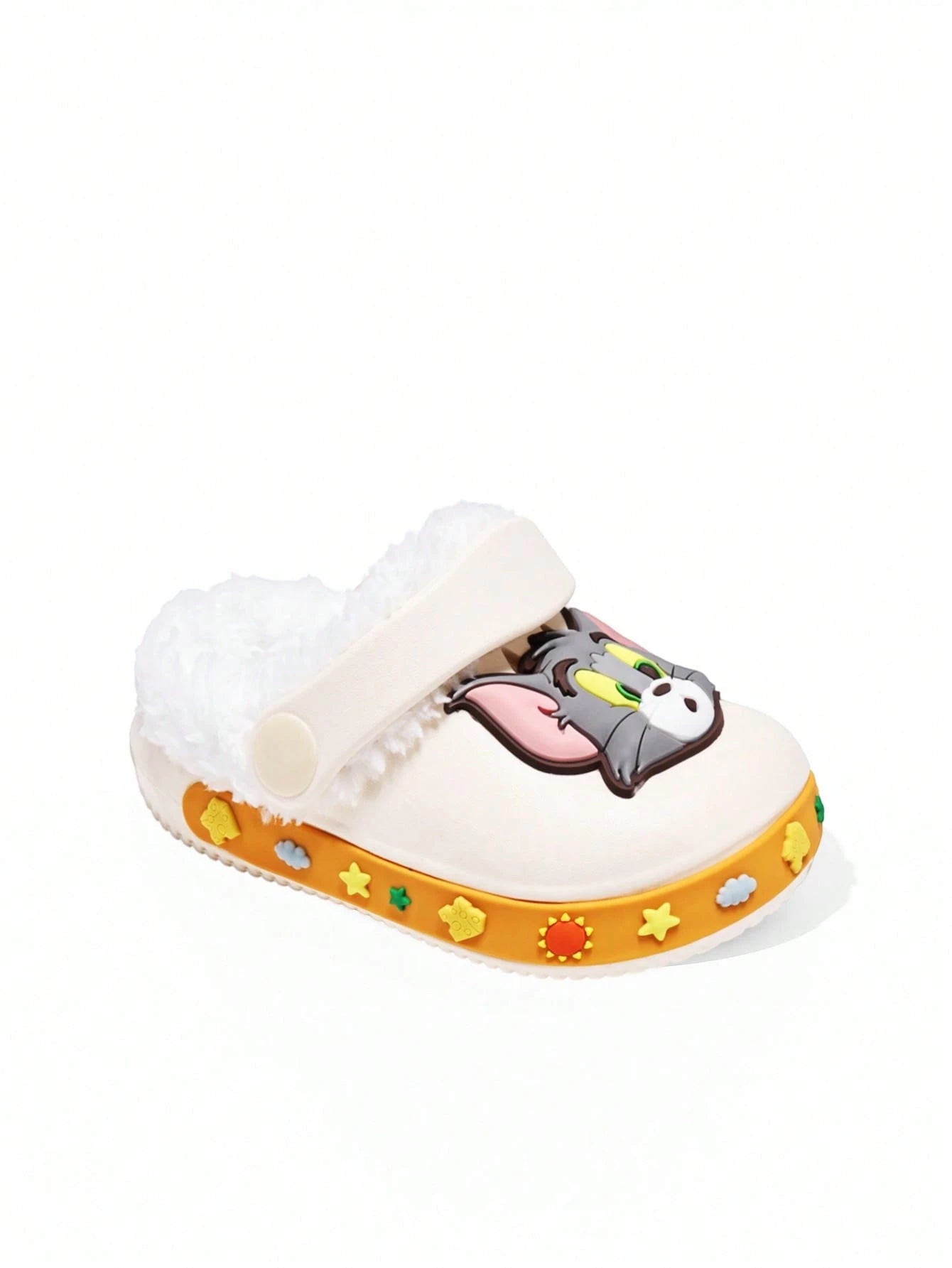 Cartoon Pattern Grip-Enhancing Garden Toddler And Baby Breathable Hole Shoes