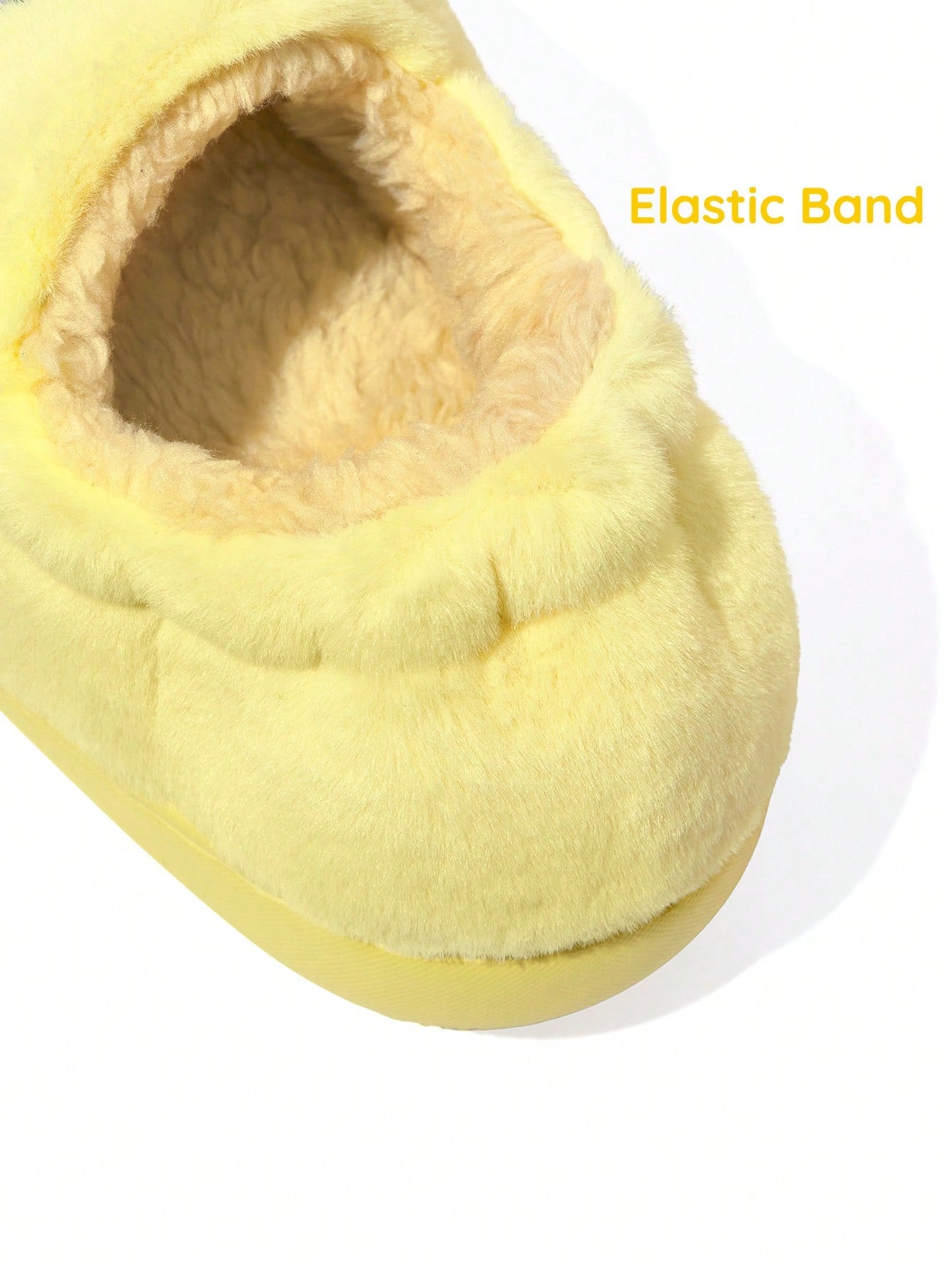 Embroidery Cartoon Yellow Children's Non-Slip Indoor Slippers