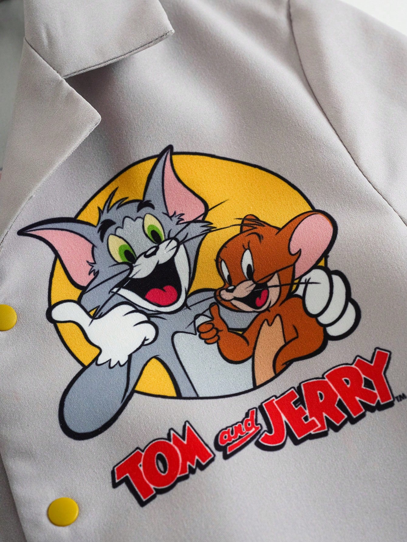 TOM & JERRY Letter Print T-Shirt And Shorts Set