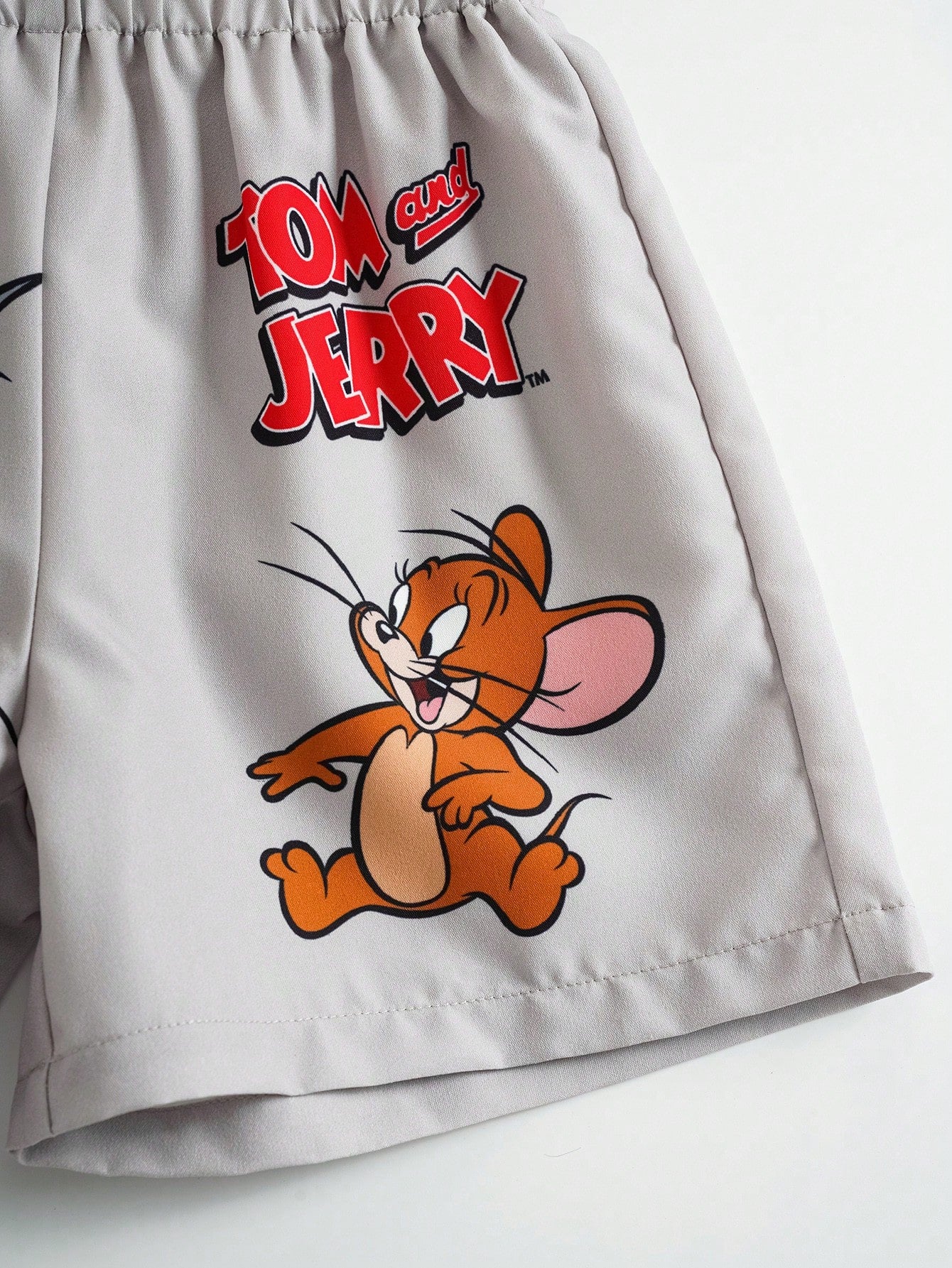 TOM & JERRY Letter Print T-Shirt And Shorts Set
