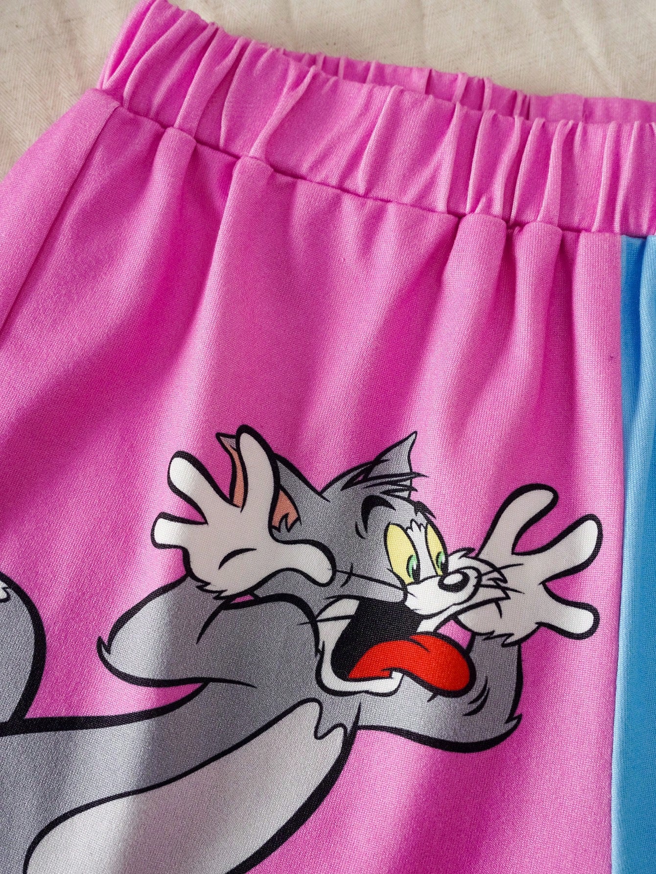 TOM & JERRY Young Girl Cute Cartoon Print Camisole And Shorts Pajama Set