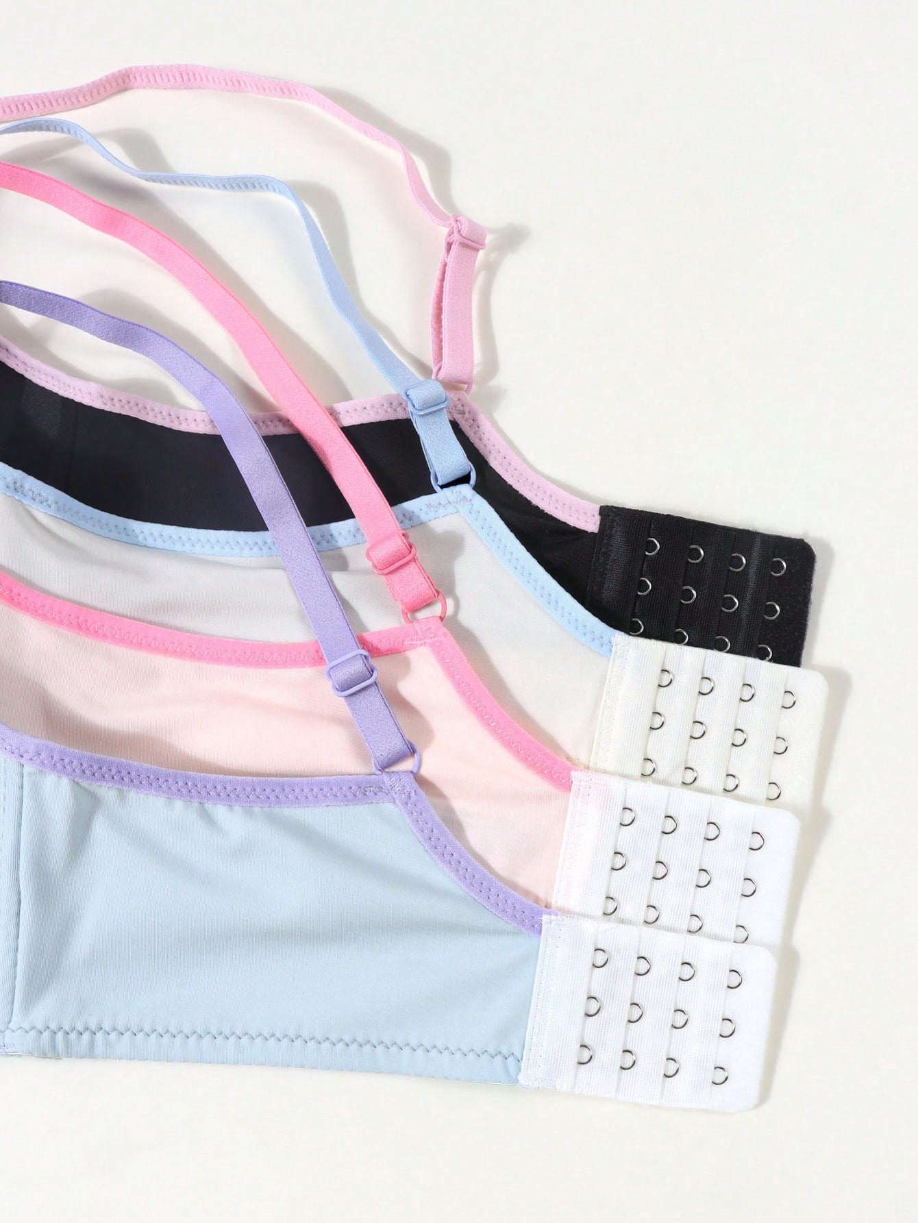 4Pcs Contrast Seamless Bra