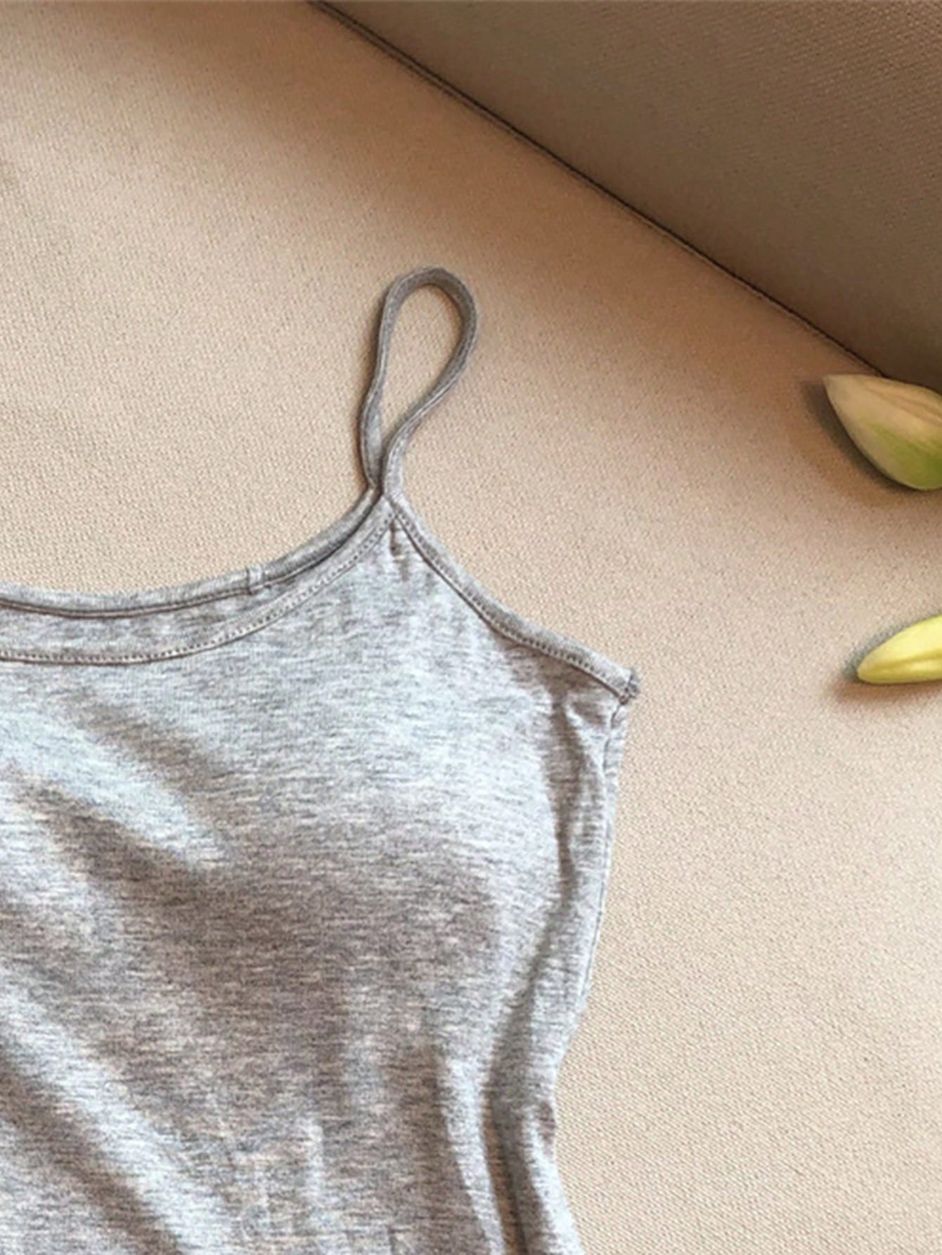 Solid Color U-Neck Casual Tight Tank Top 3-Piece Set