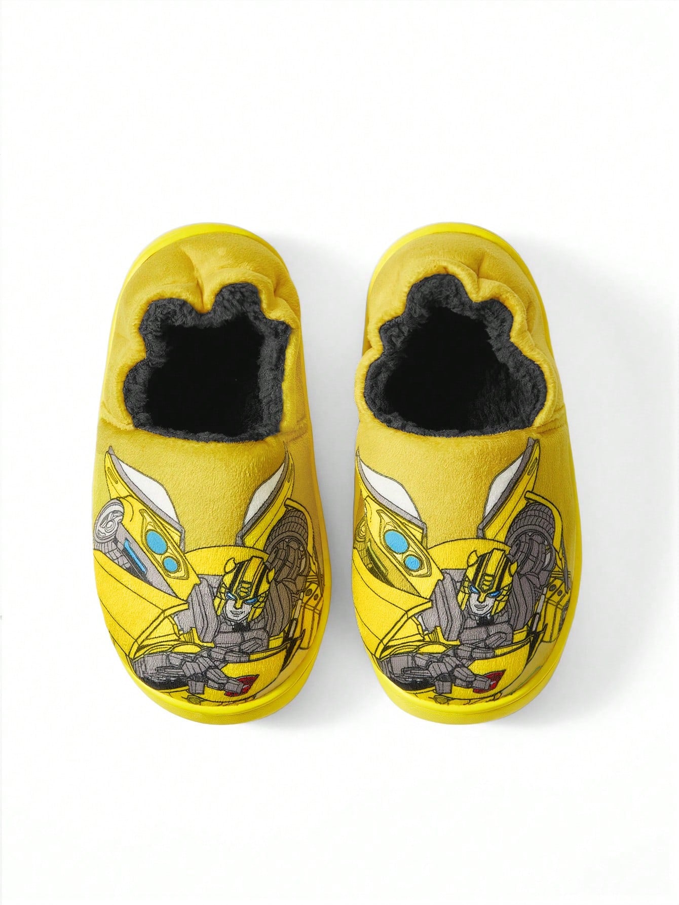 Transformers Cute Cartoon Yellow Boys Children's Non-Slip Indoor Slippers