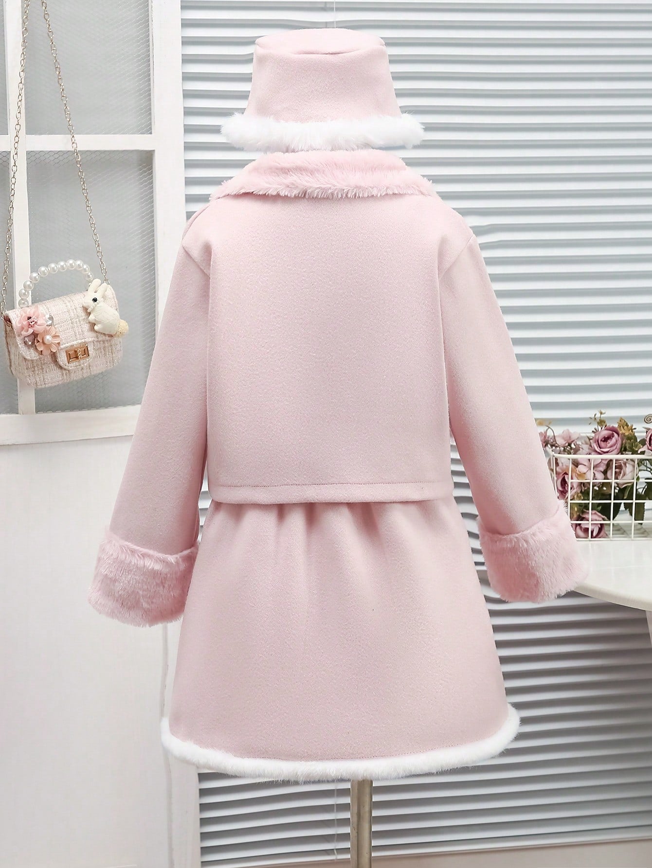 Tween Girl Comfortable Sports Style Pink Long Sleeve Top + Skirt + Hat