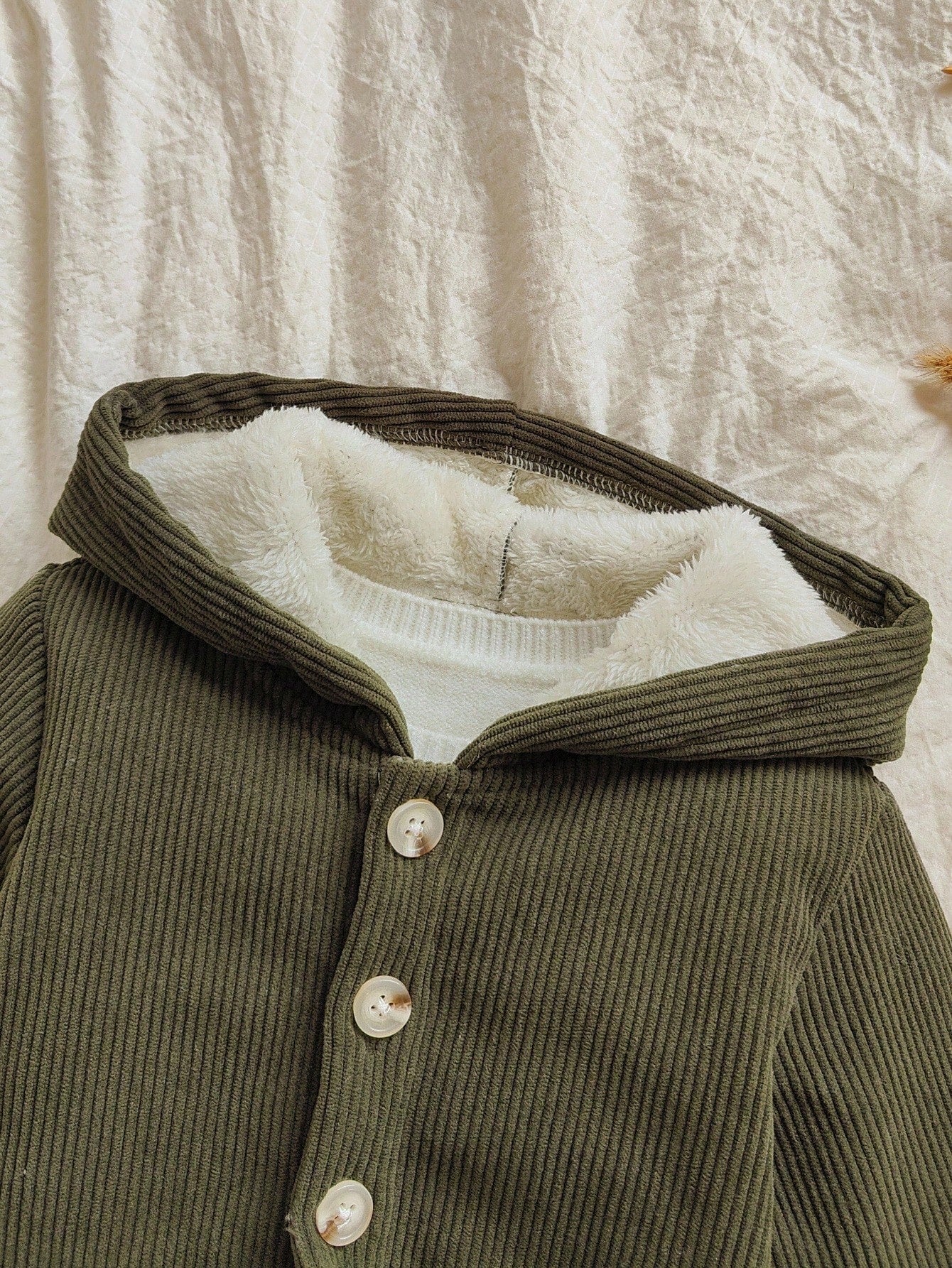 Baby Boy Long Sleeve Hooded Casual Versatile Plush Fashionable Cool Jacket