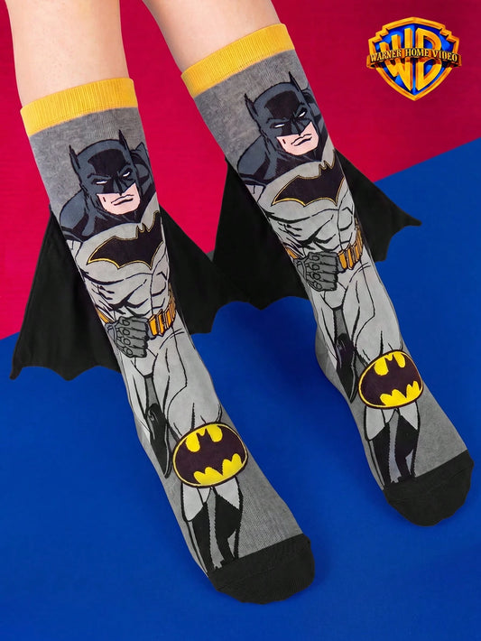 Warner Bros 1 Pair Superhero Mini Fans Wearing Knee-High Children's High Socks