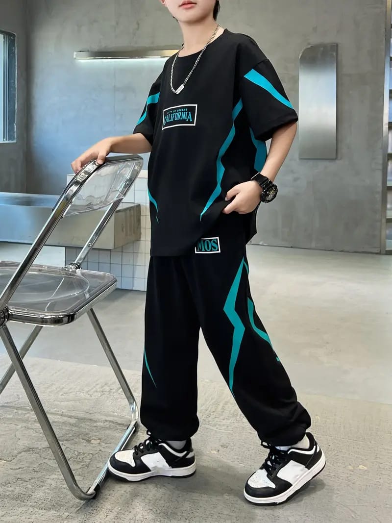 California Graphic Oversized T-Shirt & Jogger Pants Co-Ord Set