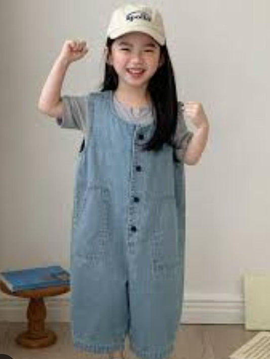 Young Girls Denim Bib Pants And Overall Pants