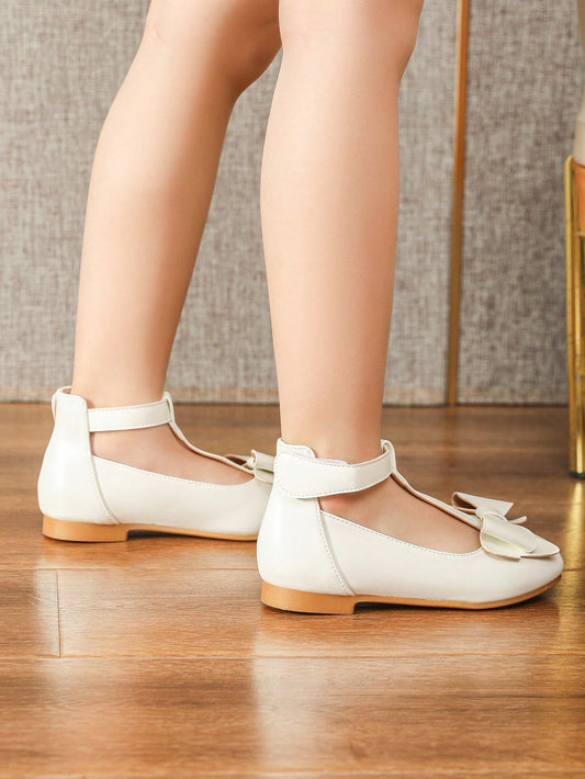 White Flat Shoes For Girls Doll Design