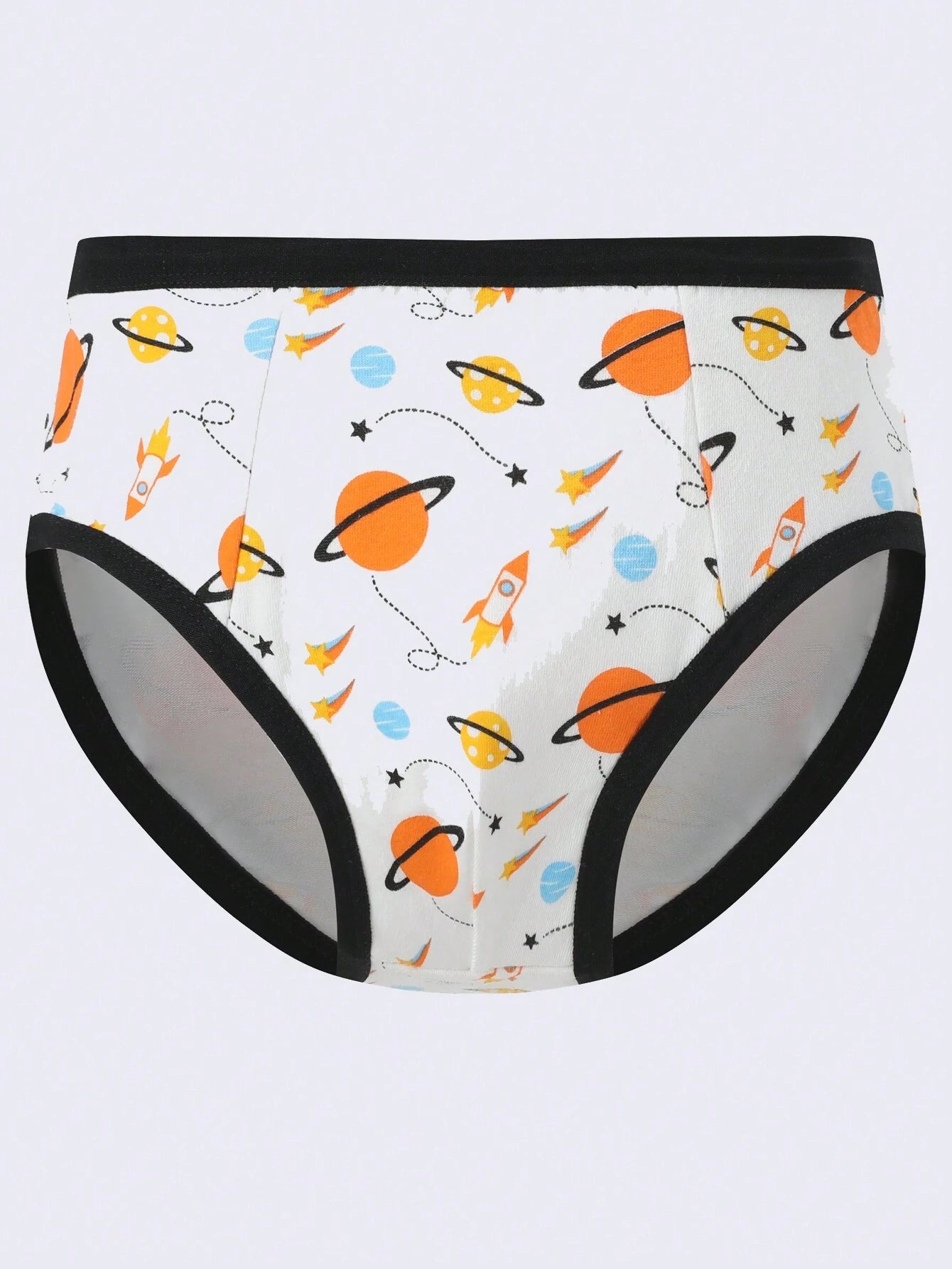 Young Boy 4pcs Cartoon Graphic Contrast Binding Brief