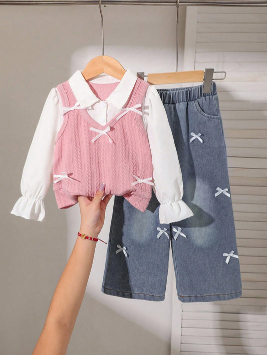 Playful Pals Girls' Outfit Set Pink