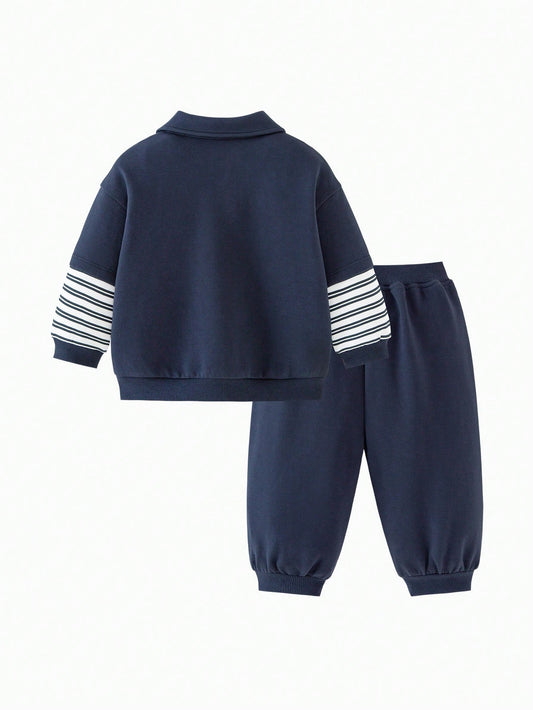 Mini bala 2pcs Kids Sweatshirt Set Pullover Hoodie And Sweatpants