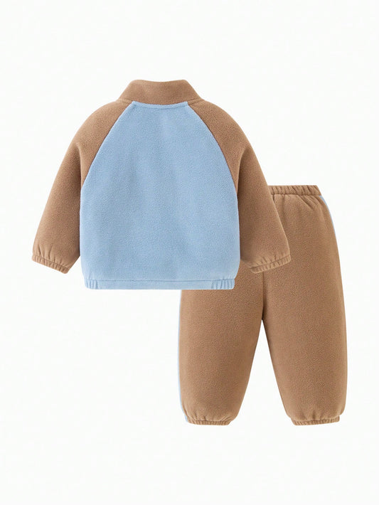 mini bala Fleece Series Kids Thermal Set Long Sleeve Top & Pants