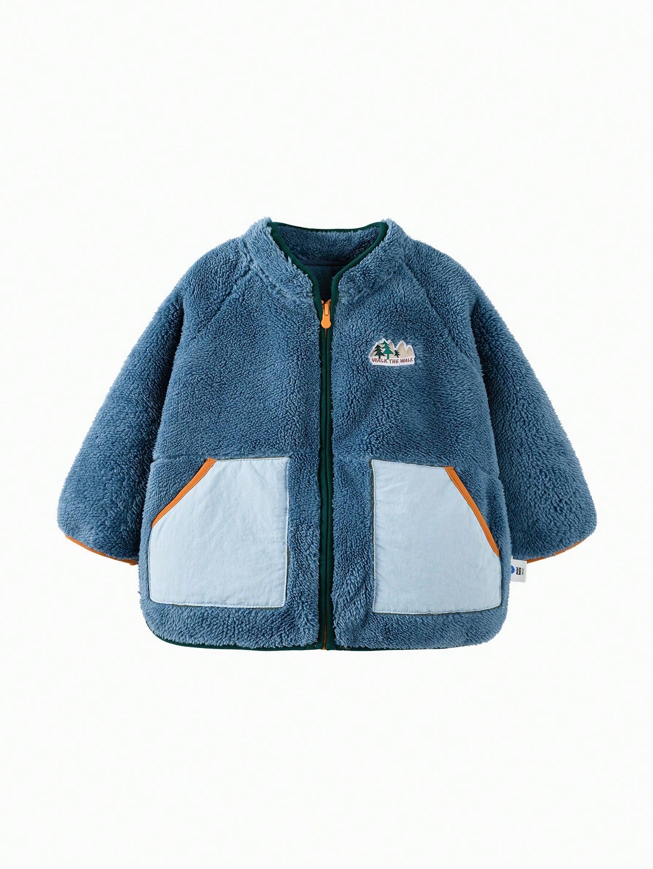 Kids Double-Sided Fleece Coat Dark Blue