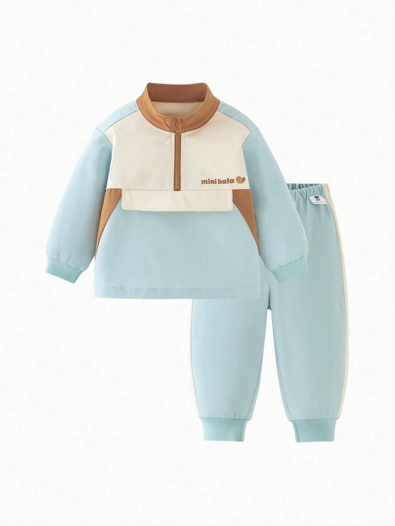 Colorblock Long-Sleeve Sports Set