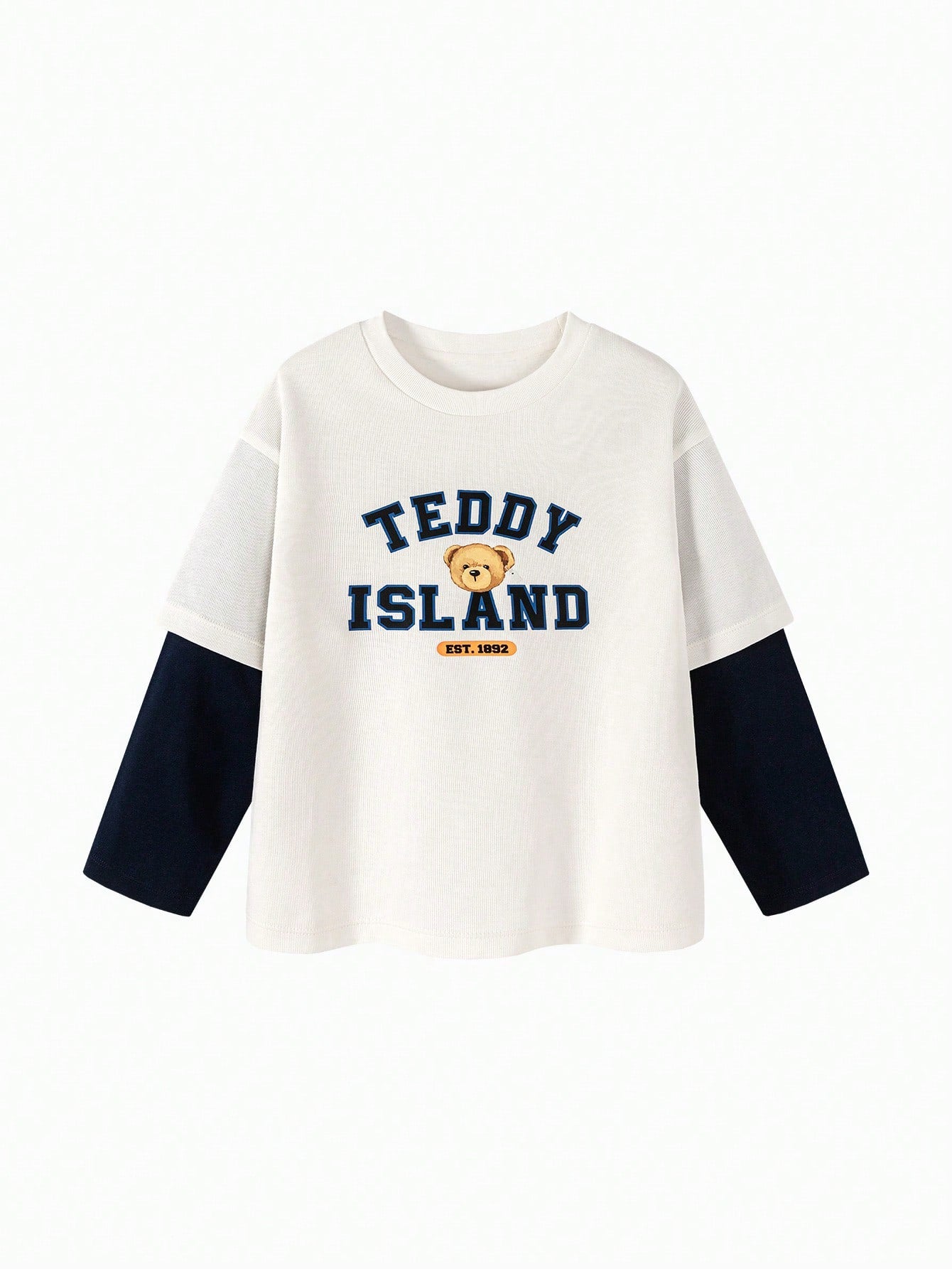 Teddy Bear Two-Layer Long Sleeve Tee