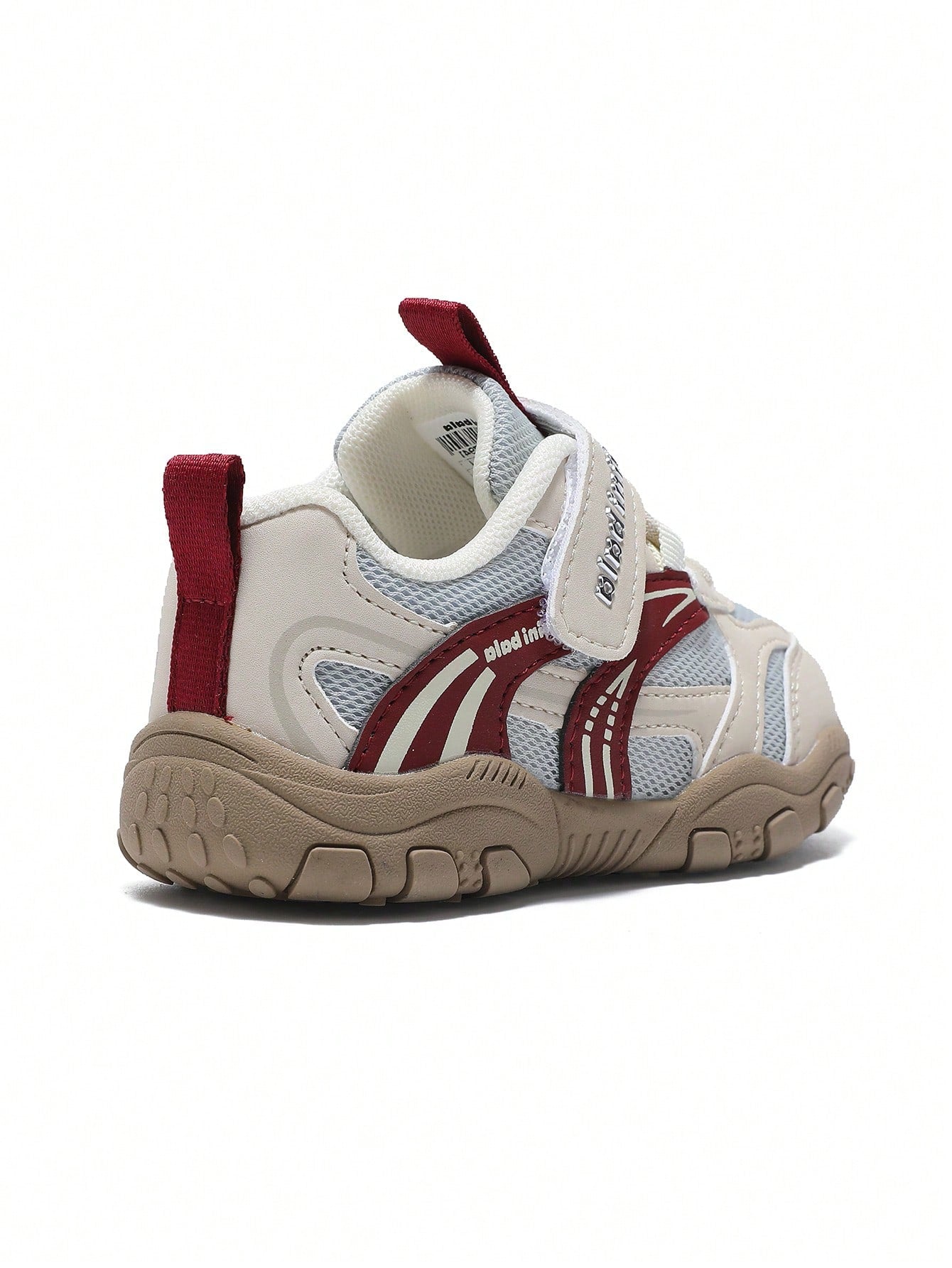 Color Block Splicing Hook & Loop Lace-Up Breathable Soft Sole Casual Kids Shoes