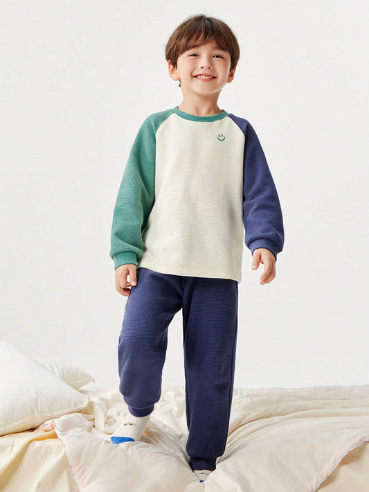 Young Boys Pajama Set Dark Blue